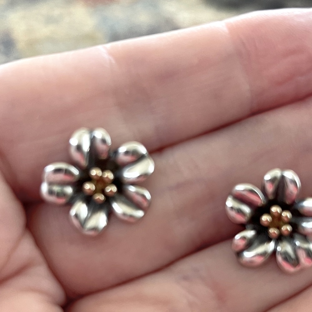 James Avery flower retired earrings